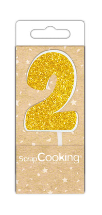 Mini bougie ScrapCooking® - 2 - Dorée