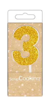 Mini bougie ScrapCooking® - 3 - Dorée