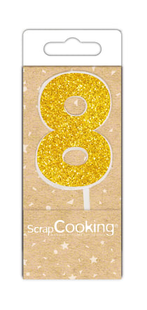Mini bougie ScrapCooking® - 8 - Dorée