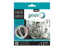 12 Feuilles effet miroir Pébéo Gédéo - Argent