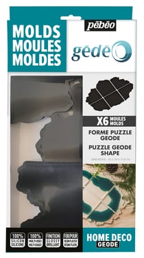 Lot de 6 moules plateau Pébéo - Gédéo - Puzzle