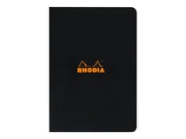Cahier - Format A5 14.8 x 21 cm - Classic - Rhodia - 96 pages petits carreaux - Noir