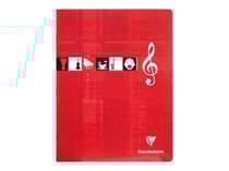 Cahier de Musique et Chant piqué 17x22 cm 56 pages séyès - Coloris assortis