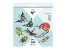 Lot de feuilles origami Clairefontaine - 60 feuilles - Insectes - 70 g/m²