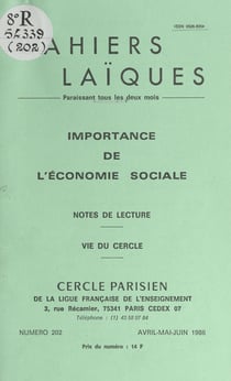 Importance de l'économie sociale - Notes de lecture. Vie du Cercle