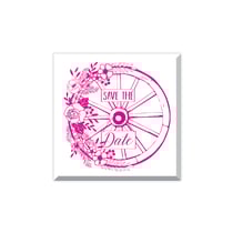 Tamp bois roue fleurie