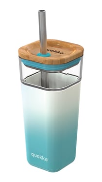 Verre Quokka - Glass liquid cube Teal gradient - 540 ml