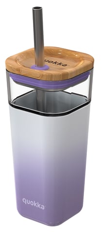 Verre Quokka - Glass liquid cube Lilac gradient - 540 ml