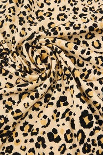 Tissu fibranne viscose Promod - 300 x 137 cm - Léopard écru