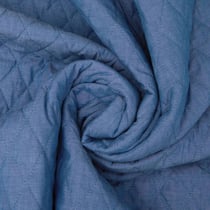 Coupon de tissu Promod - 2 m - matelassé - chambray - rayé