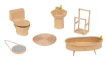 Assortiment de 6 miniatures - Salle de bain - Decopatch