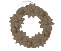 Couronne de fleur Decopatch - Papier mâché - Beige - 29 cm