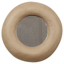 Miroir rond en papier mâché brun à suspendre - 37,5x4,3x37,5 cm