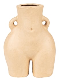 Vase hanches femme Décopatch - 17 x 12 x 25 cm - Papier mâché