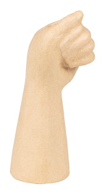 Vase main femme Décopatch - 8 x 7 x 21cm - Papier mâché