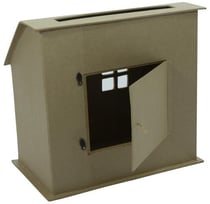 Urne maisonnette - papier mâché - 15 x 26 x 24,5 cm