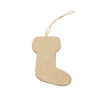Chaussette plate à suspendre Décopatch - Papier mâché - 1 x 5,5 x 7 cm