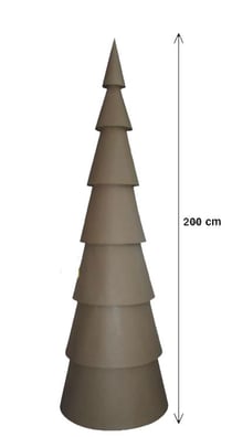 Sapin XL conique en papier mâché - 200 cm