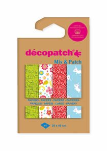 Lot de 4 feuilles Decopatch - licorne - 30 x 40 cm