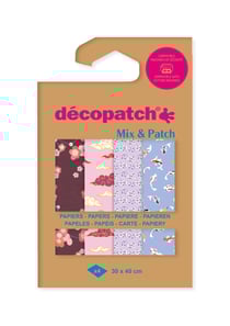 Lot de 4 feuilles Decopatch - Japon - 30 x 40 cm