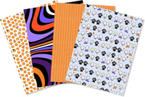 Lot de 4 papiers foil Halloween Décopatch - 30 x 40 cm - Edition limitée