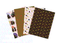 Lot de 4 papiers foil Halloween Décopatch - 30 x 40 cm - Edition limitée