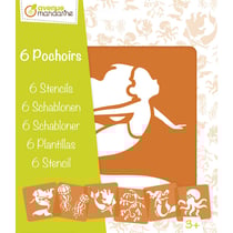 Set de 6 pochoirs Sirènes et Créatures Marines