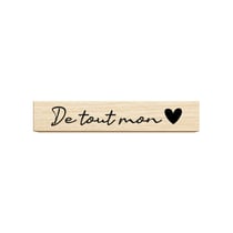 Tampon en bois - De tout mon coeur