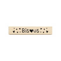 Tampon en bois - Bisous
