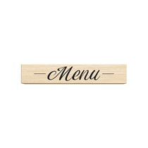 Tampon en bois - Menu