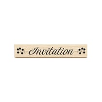 Tampon en bois - Invitation