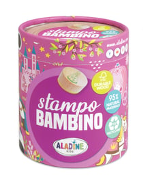 Coffret tampons en bois Aladine - Stampo Bambino Princesse - 8 pièces + 1 encreur