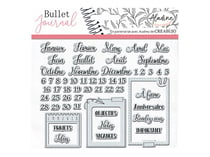 Bullet Journal, inscription des mois, tampon en silicone, calendrier Bujo,  date, tampon transparent, agenda mensuel, tampons en caoutchouc
