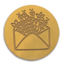 Sceau pour cachet de cire - Enveloppe fleurie