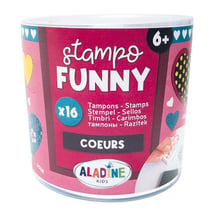 Boîte de 16 tampons Stampo Funny - Coeurs