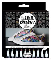 Lot de 10 feutres pour baskets - Aladine - Couleurs assorties - Izink sneakers