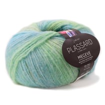 Pelote de fil à tricoter - Plassard - Megève - Turquoise et vert