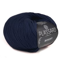 Pelote de fil à tricoter 100% coton - Plassard - Biosoft - Marine