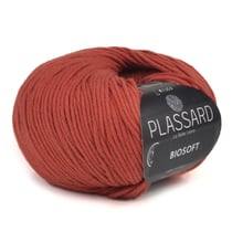 Pelote de fil à tricoter 100% coton - Plassard - Biosoft - Terracotta