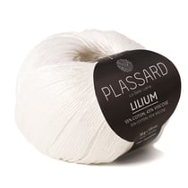 Pelote de fil à tricoter - Plassard - Lilium - Blanc 01