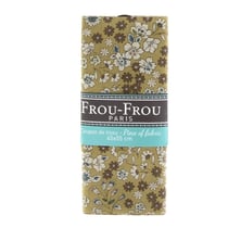 Coupon de tissu Frou Frou - 45x55 cm - Fleuri moutarde