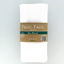 Coupon de tissu double gaz 135 x 60 cm - Neige