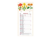 1 calendrier mensuel 2023 - Fleurs - 41 x 19 cm - Exacompta - Modèles assortis