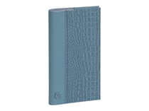 Agenda civil semainier 2022 - Espace 17 Spiralé Baby Croco - 9 x 17,5 cm - Exacompta - Bleu