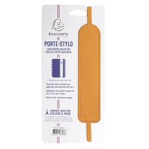 PORTE STYLO ÉLASTIQUE DENIM MOUTARDE