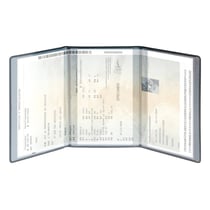 Etui Denim pour carte grise - 8,5 x 13,2 cm - bleu