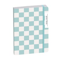 Agenda scolaire journalier 2025/2026 Exacompta - Vert d'eau - 12 x 17 cm - Damier
