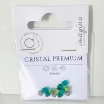 Perles cristal premium - 4mm - Vert d'eau