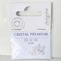 Perles cristal premium - 4mm - Nuance Blanc