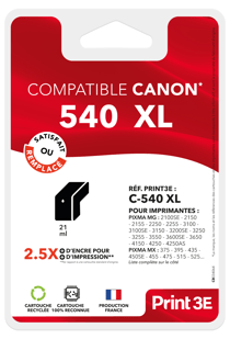 Cartouche d'imprimante Print 3E - Compatible Canon C540 XL